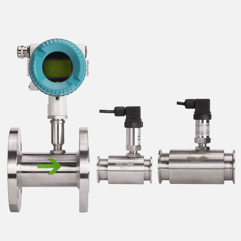 Stainless Steel DN4-DN200 4-20Ma Pulse Output Flange Tri-clamp Thread Liquid Turbine Flowmeter with Local Display