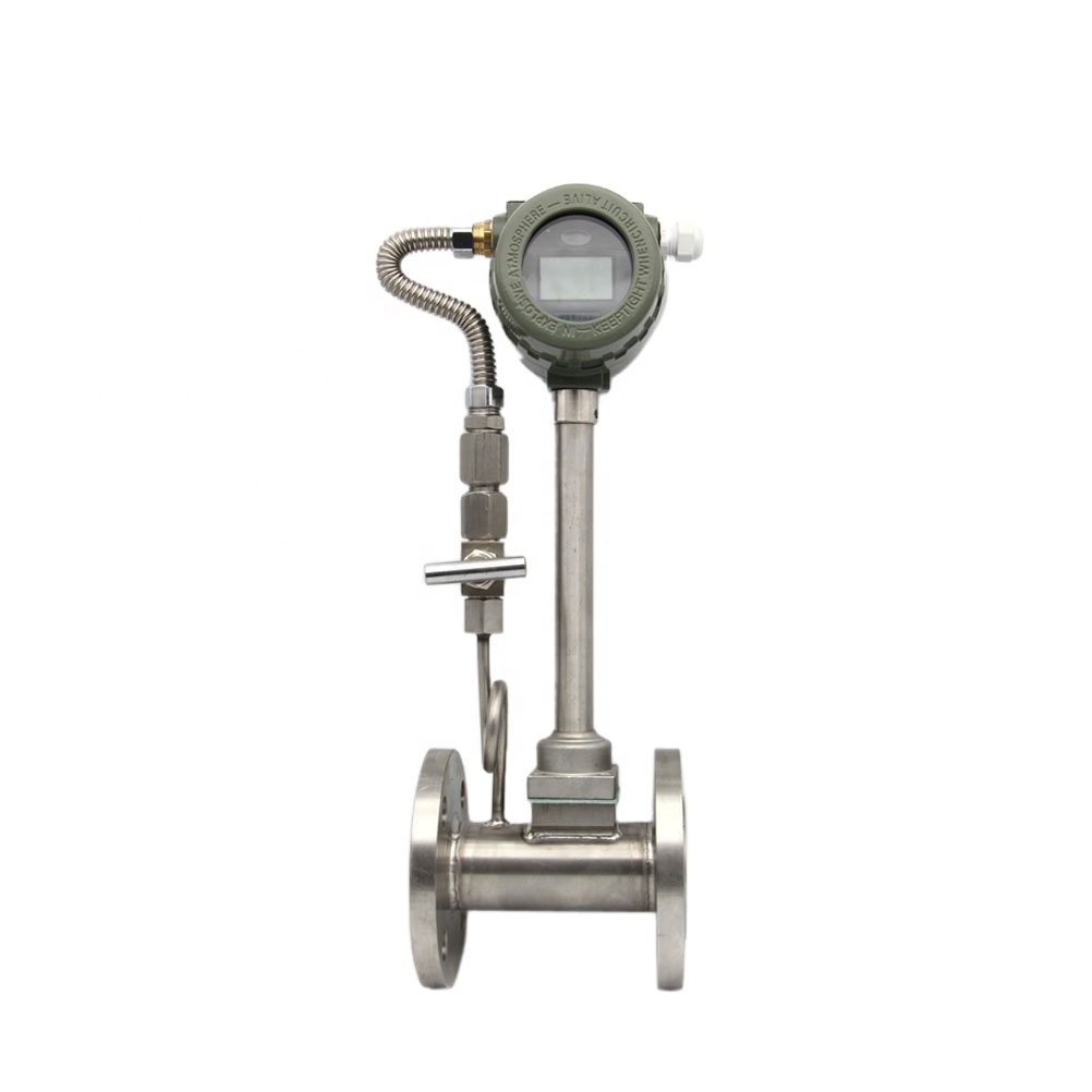 GVF100 Digital Stainless Steel Hydrogen Gas Flow Meter Customizable OEM LCD Display Vortex Type for Air