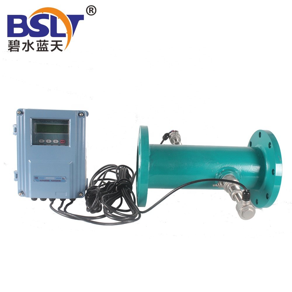 Customizable Stainless Steel Ultrasonic Flowmeter Digital LCD Liquid Oil Integral Flow Meter Water Manufacturing Clamp-On Design