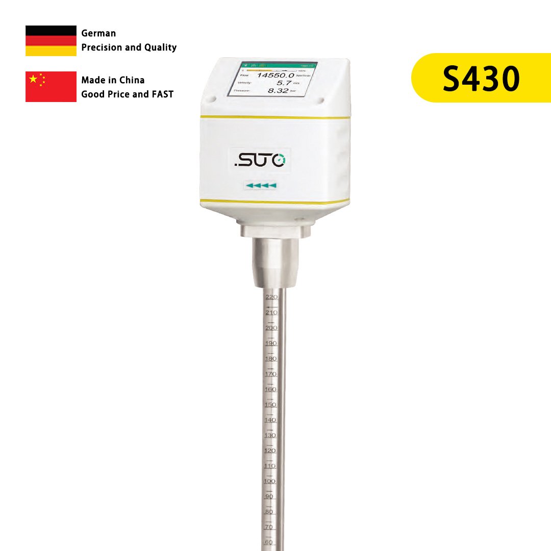 SUTO S430 Pitot Tube Flow Meter for Wet Compressed Air Insertion Various Outputs Differential Pressure Sensor Flow Meters