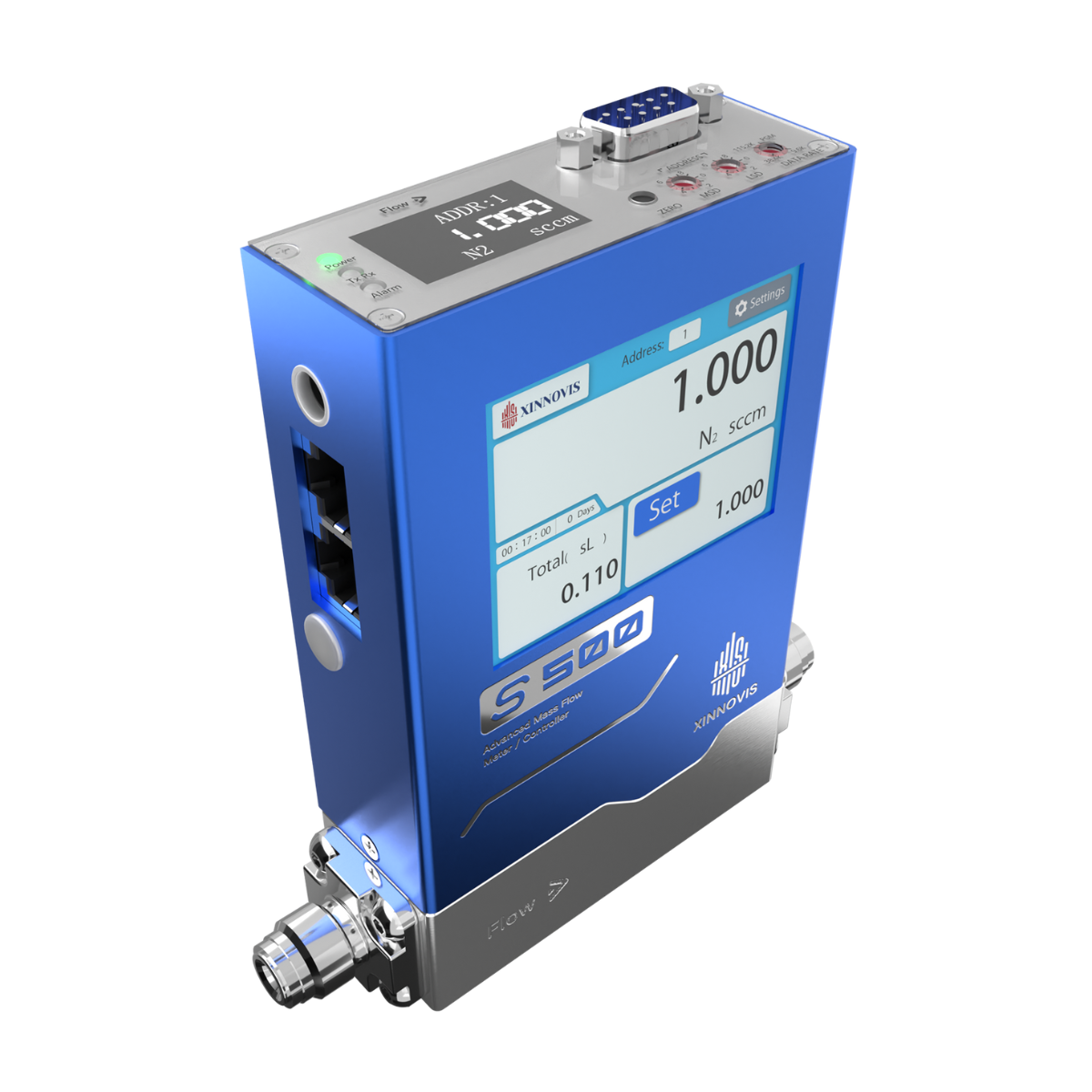Factory Produced High-end Digital Stainless Steel Gas Mass Flow Controller and air Flow Meter Model S500 Support OEM