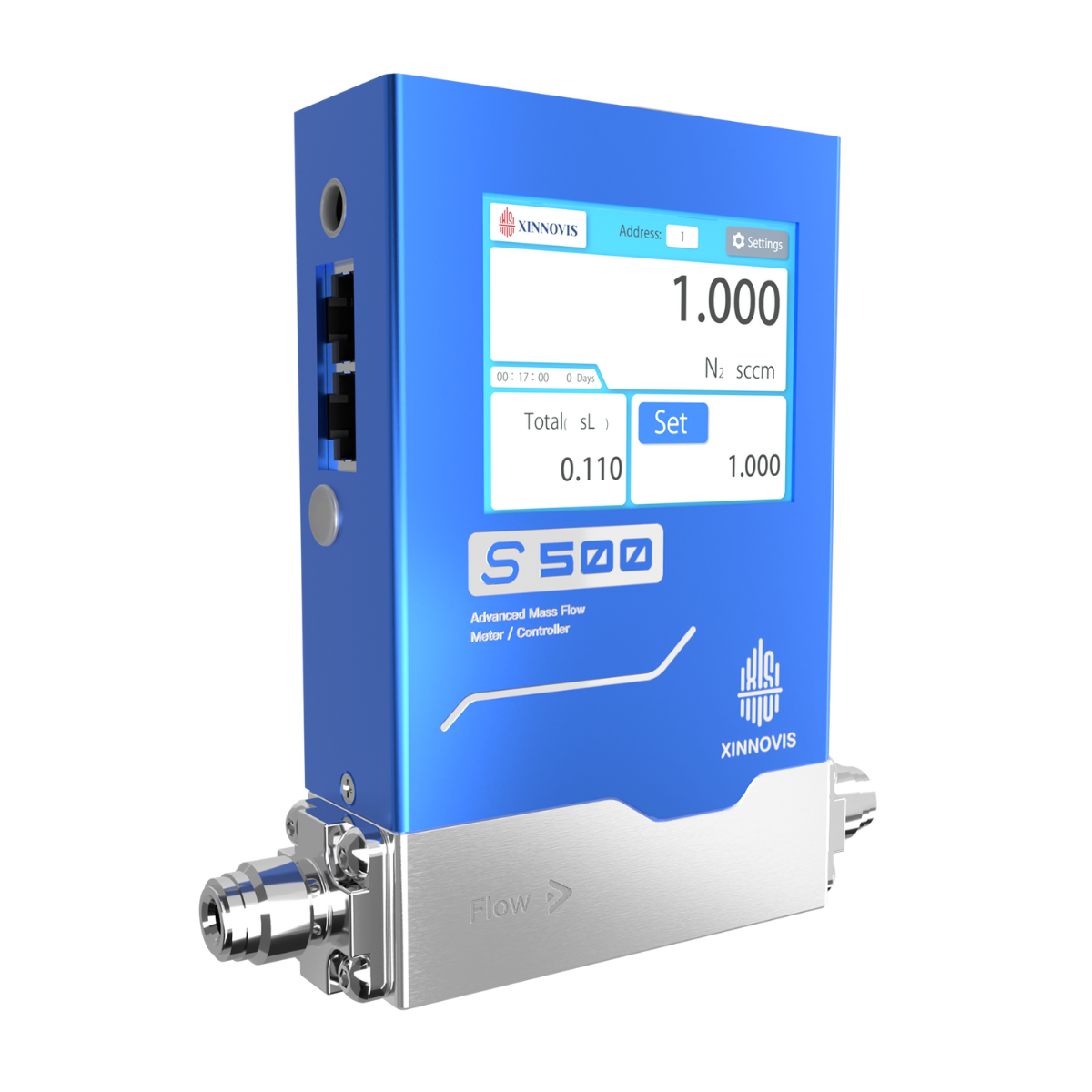 Factory Produced High-end Digital Stainless Steel Gas Mass Flow Controller and air Flow Meter Model S500 Support OEM