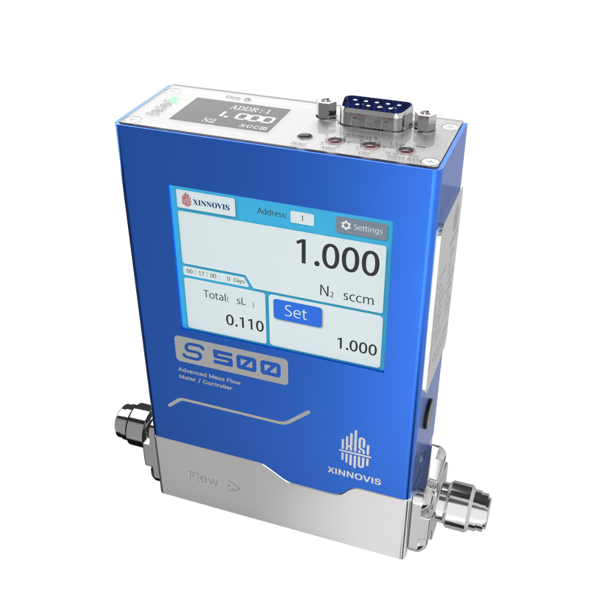 Factory Produced High-end Digital Stainless Steel Gas Mass Flow Controller and air Flow Meter Model S500 Support OEM