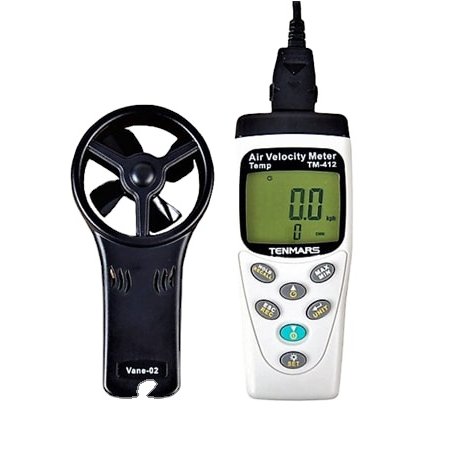 Digital Anemometer Wind Speed Air Movement TM-412, 413, 414 Tenmars