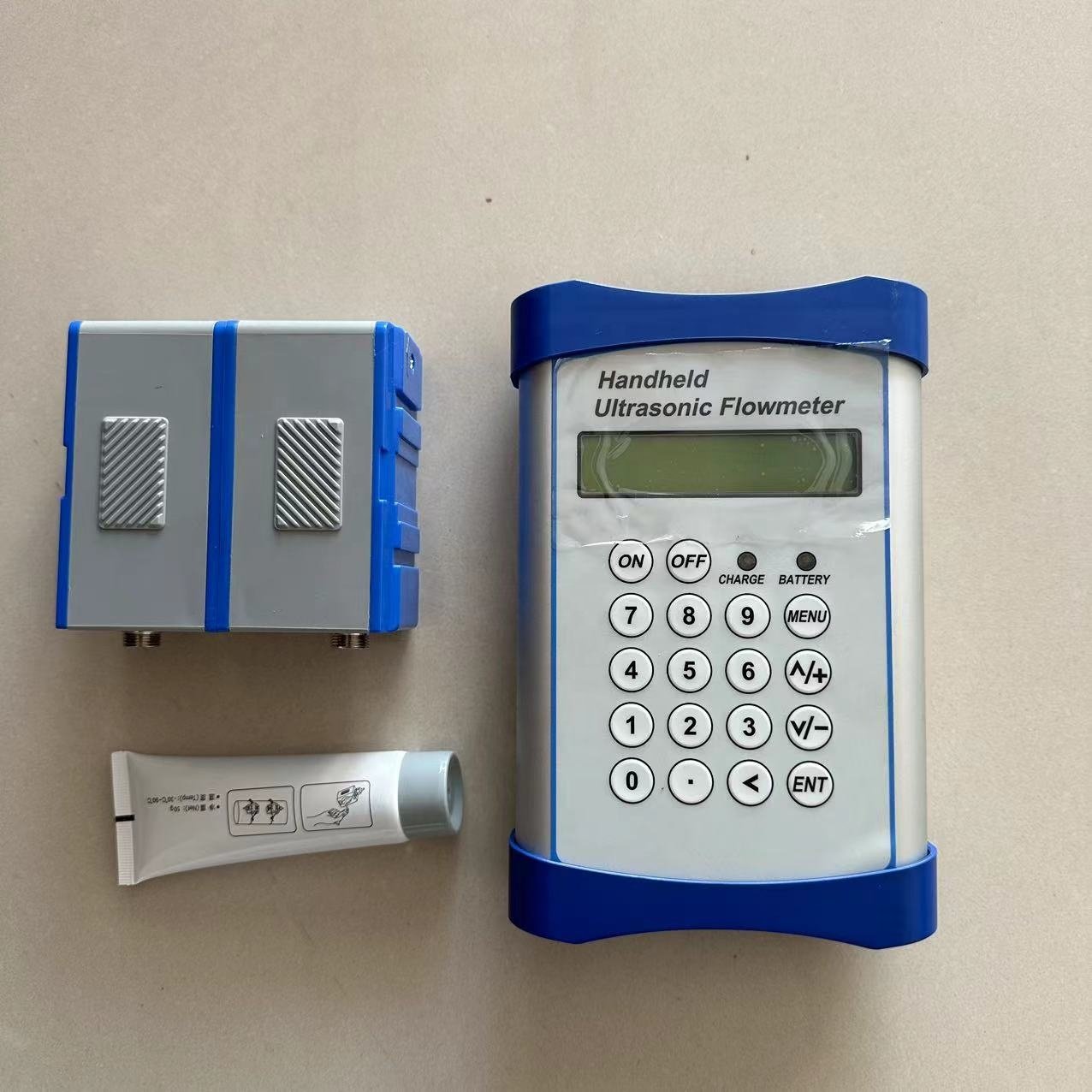 Clamp-On Handheld Ultrasonic Sensor Water Sewage Flow Meter Liquid Ultrasonic Flowmeter