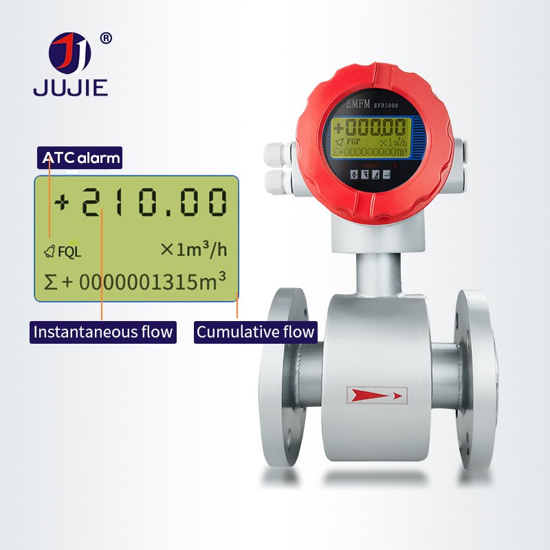Carbon Steel Electromagnetic Flow Meter Inserted Flange Split Liquid Flow Meter Elektromagnetischer Durchflussmesser