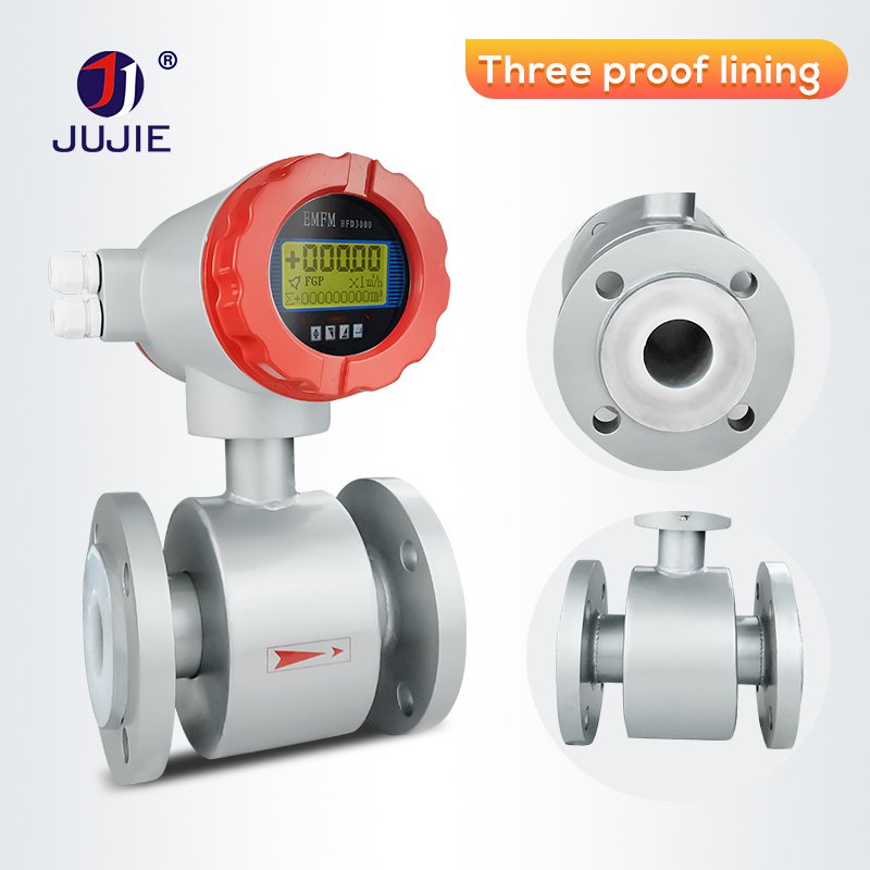Carbon Steel Electromagnetic Flow Meter Inserted Flange Split Liquid Flow Meter Elektromagnetischer Durchflussmesser