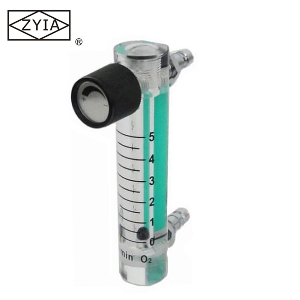 LZM-6T 02 Panel Mount Medical Household Portable Hospital Oxygen Regulator Flowmeter Acrylic Air Flow Meter Rotameter