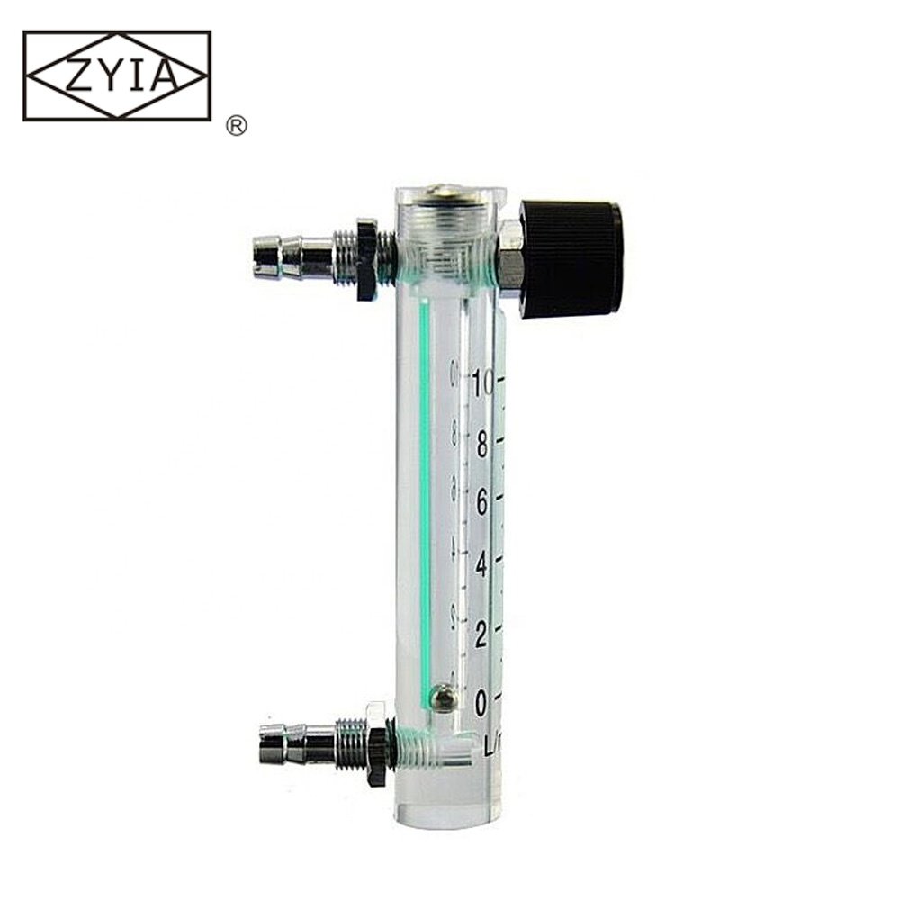 LZM-6T 02 Panel Mount Medical Household Portable Hospital Oxygen Regulator Flowmeter Acrylic Air Flow Meter Rotameter