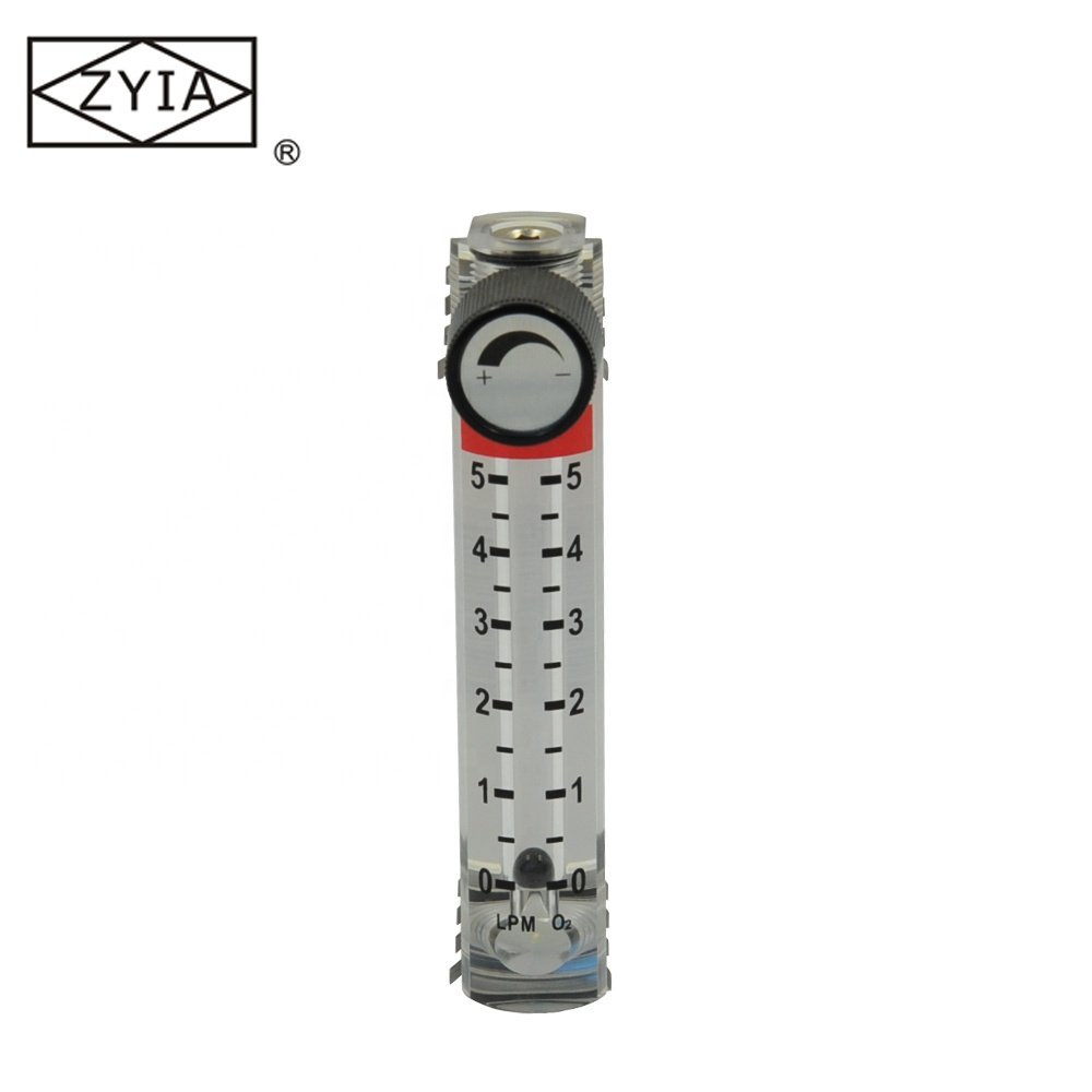 LZM-6T 02 Panel Mount Medical Household Portable Hospital Oxygen Regulator Flowmeter Acrylic Air Flow Meter Rotameter