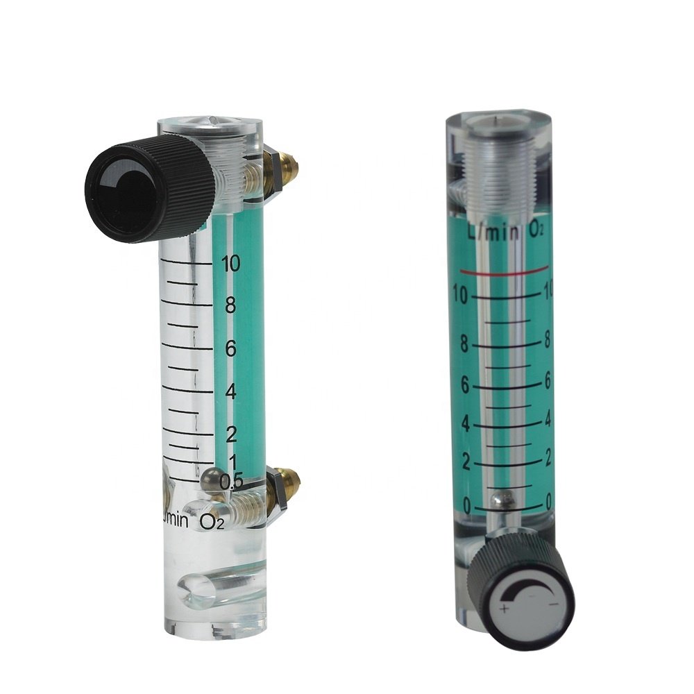 LZM-6T 02 Panel Mount Medical Household Portable Hospital Oxygen Regulator Flowmeter Acrylic Air Flow Meter Rotameter