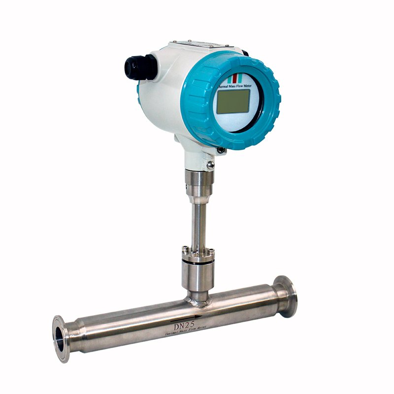 High Temperature Flange Type Industrial Gas Compressed Air Flow Sensor Argon Biogas Thermal Natural Gas Mass Flow Meter