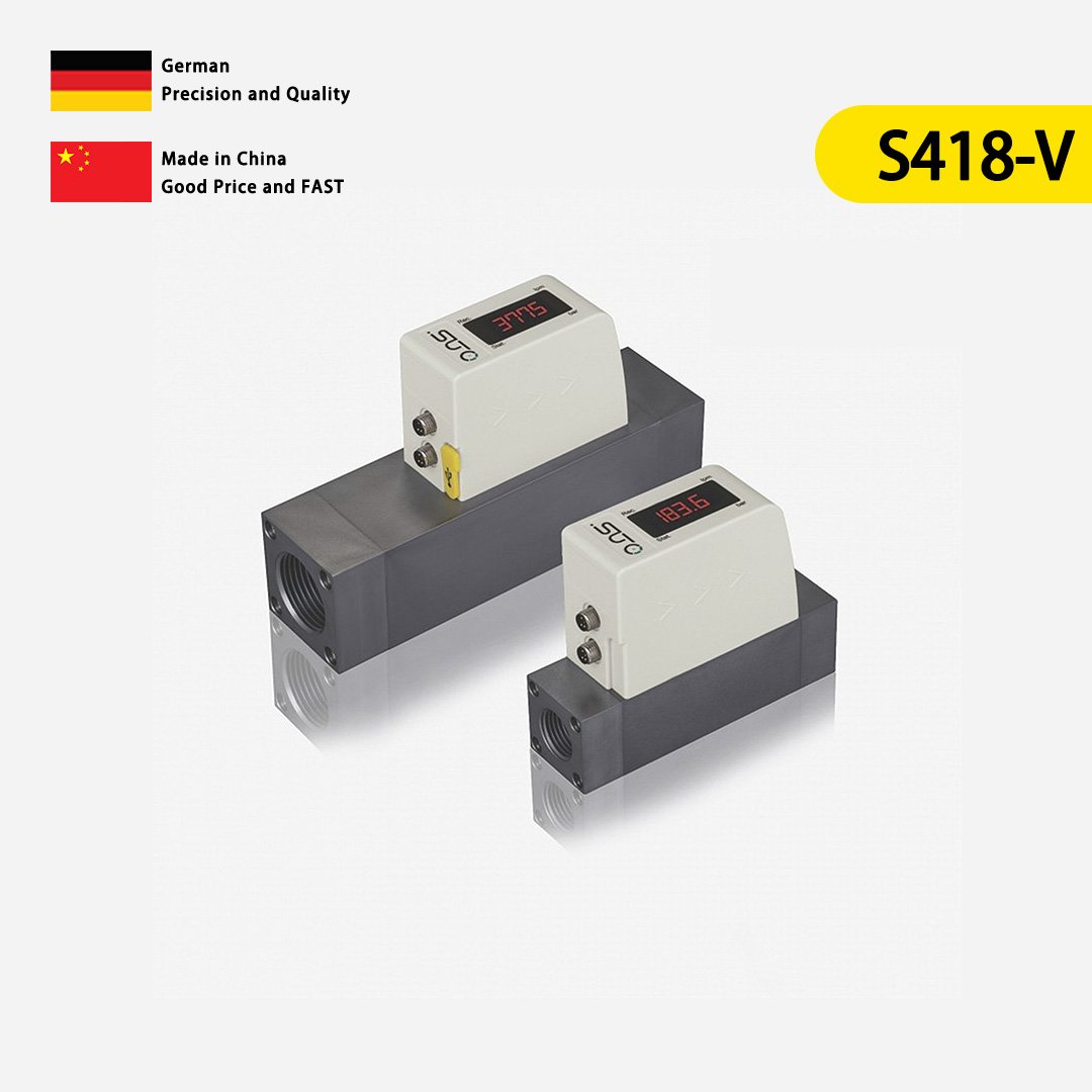 SUTO S418-V Compact Thermal Mass Flow Meter Inline Pro-Conditioner Sensor for Vacuum Applications