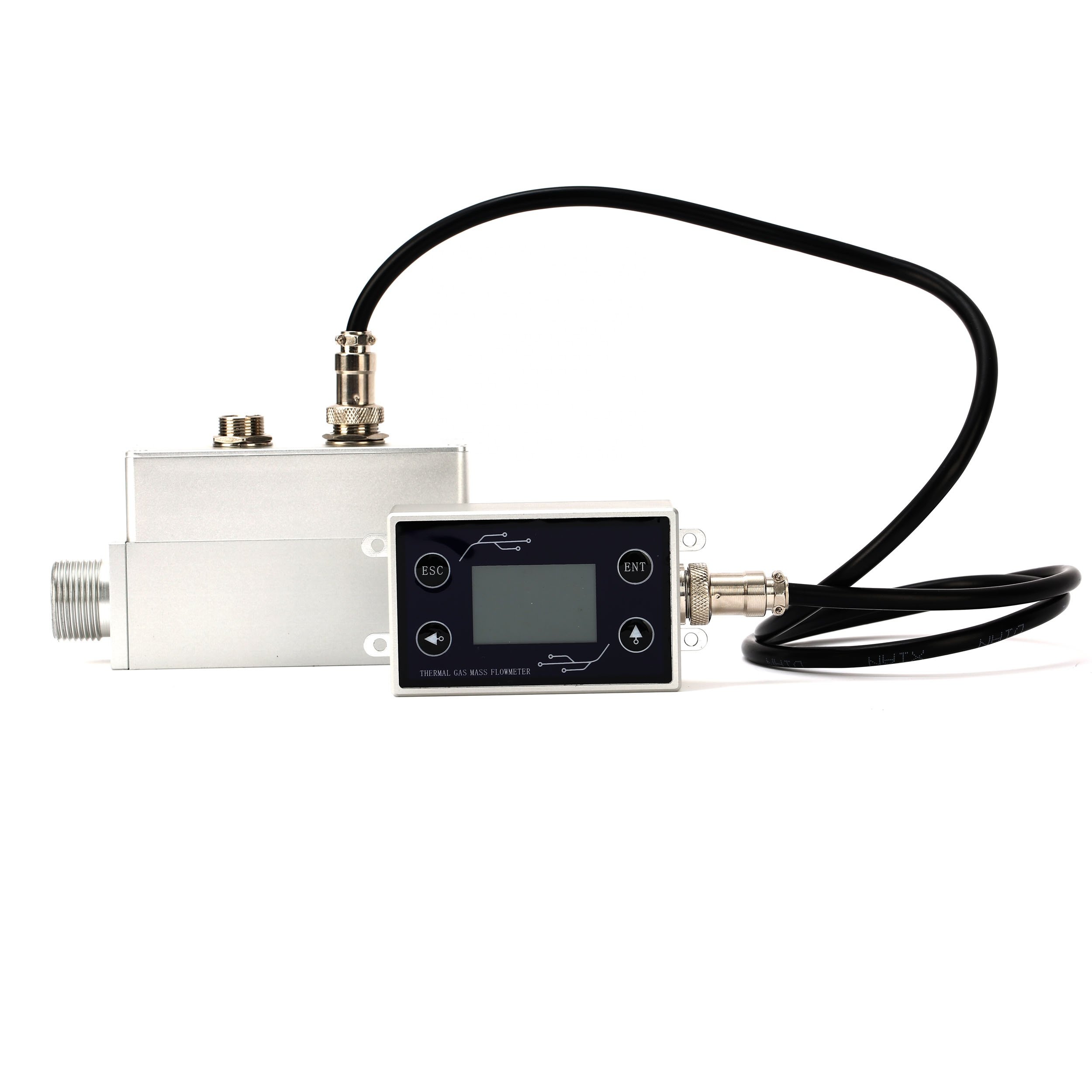 4-20ma / Rs485 Split Type Digital Mass Flow Meters Controller , Industrial Mini Air Co2 Methane Thermal Gas Mass Flow Sensor