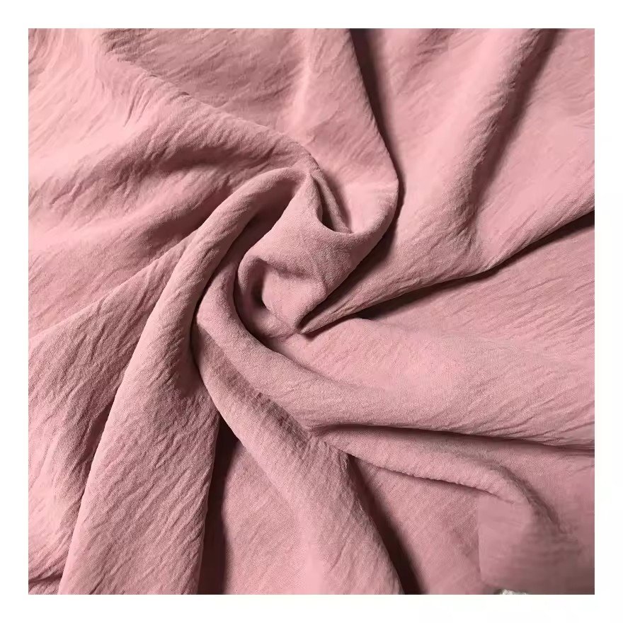 100% Polyester Crepe CEY Crinkle Fabric PD Plain Soft CEY Air Flow Fabric for Dresses