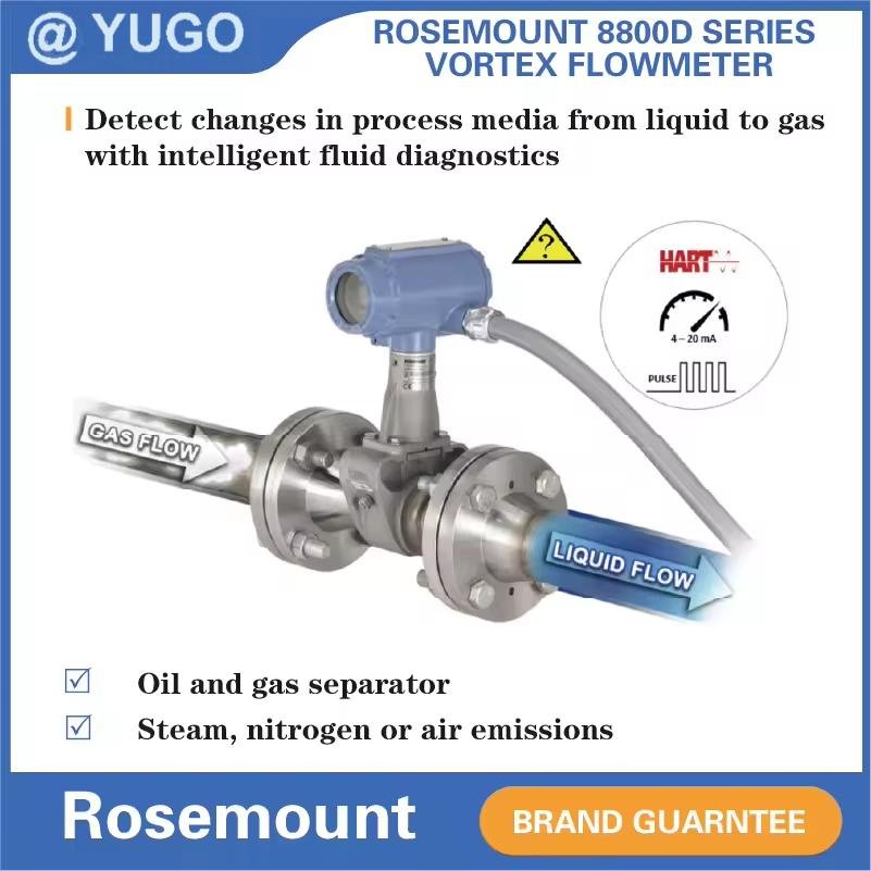 100% original Rosemounte 8800D DN80 8600D Measure liquid vapor gas Seismic Vortex flowmeter Various working conditions 3 inches