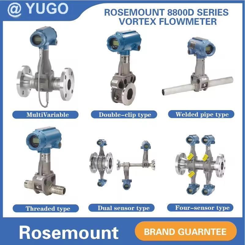 100% original Rosemounte 8800D DN80 8600D Measure liquid vapor gas Seismic Vortex flowmeter Various working conditions 3 inches