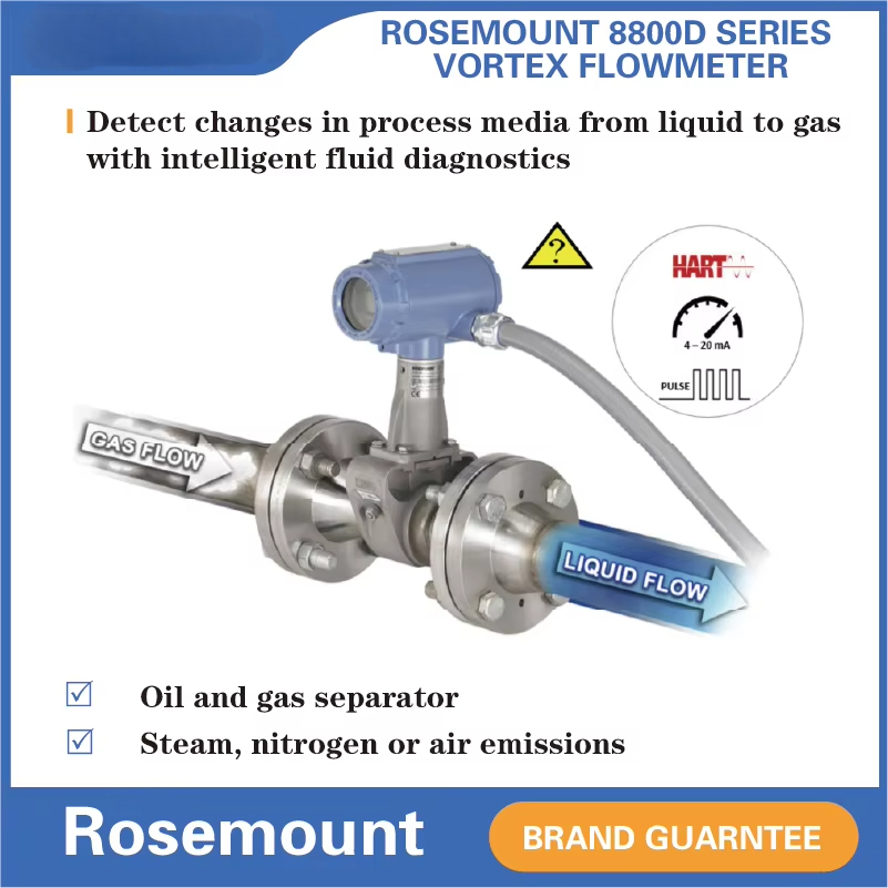 High Quality 100% Original Vortex Flowmeter 8800DF020S DN50 For Measure The Volumetric Flow Rate Of Gaseous Liquid Vapors