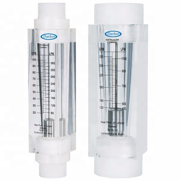 DFG Economical Acrylic Cylinder Water Flow Measuring Devices Gas Rotameter Fluid in Line Flow Meter for Liquid