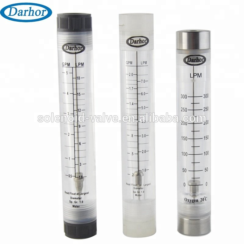 DFG Economical Acrylic Cylinder Water Flow Measuring Devices Gas Rotameter Fluid in Line Flow Meter for Liquid