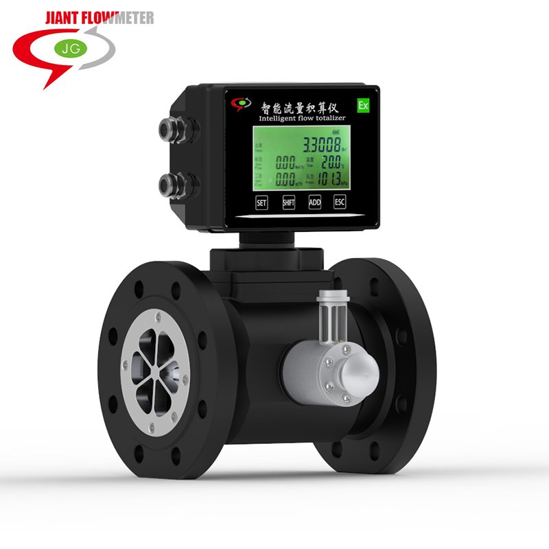 JIANT Inline Flange Digital Pulse 4-20Ma Output Natural Gas Turbine Flow Meter Flowmeter