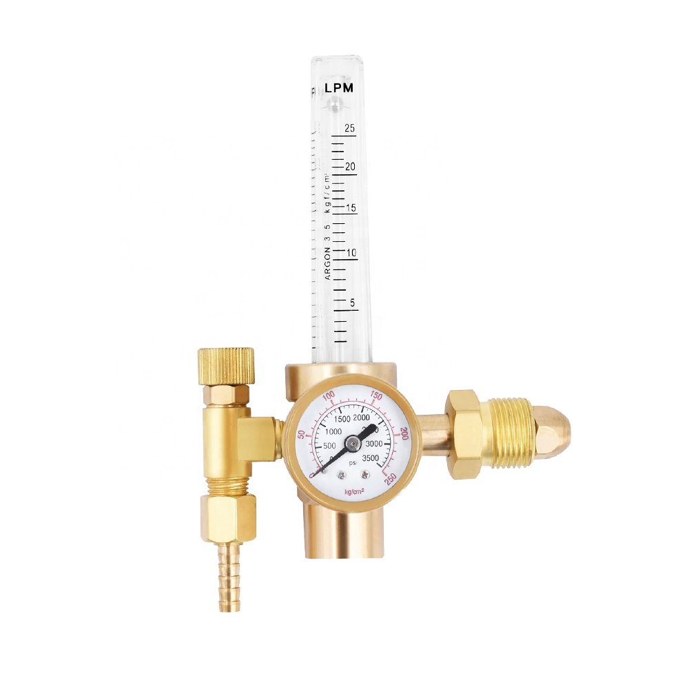 Flowmeter TIG MIG CGA580 Inlet 0-4000psi Pressure Reducer Industrial Welding/Cutting Flow Meter Argon/CO2 Gas Pressure Regulator