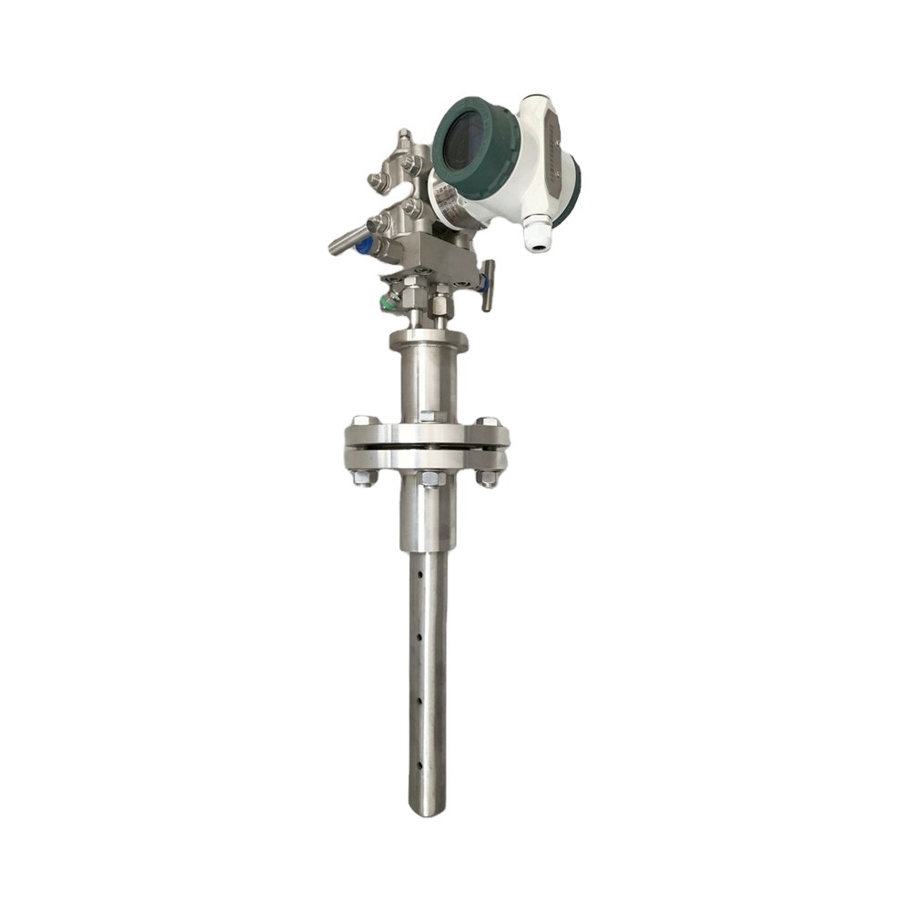 Customizable Insert Type Pitot Tube Flow Meter Coal Gas Liquid Mass Flow Meter Measures Flow in Water Oil Liquid OEM Supported