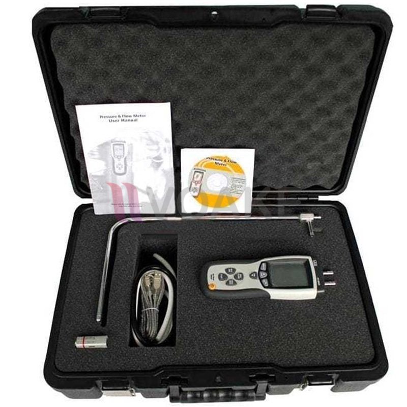 CEM 5000Pa Differential Pressure And Flow Meter With 6 Units Air Velocity /air Flow /Manometer Datalogger