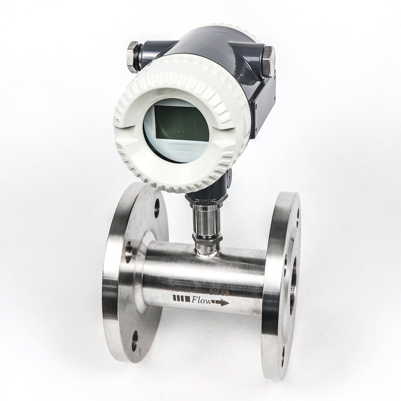 DN50 304 Stainless Steel Turbine Flow Meter 4-20mA RS485 signal Out Water Fuel Liquid Flow Meter 24VDC Power Supply