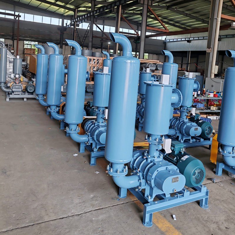 Air Flow Roots Blower Big Three Lobe for Pond Fish Farm Low Noise Iron & Cast Iron Exhausting, Drying and air Delivery