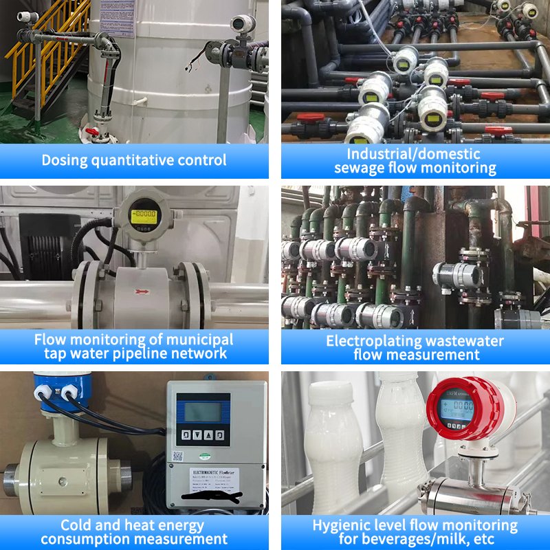 River Milk Micro Electromagnetic Flowmeter Sensor Liquid Control Magnetic Digital Water Flow Meter