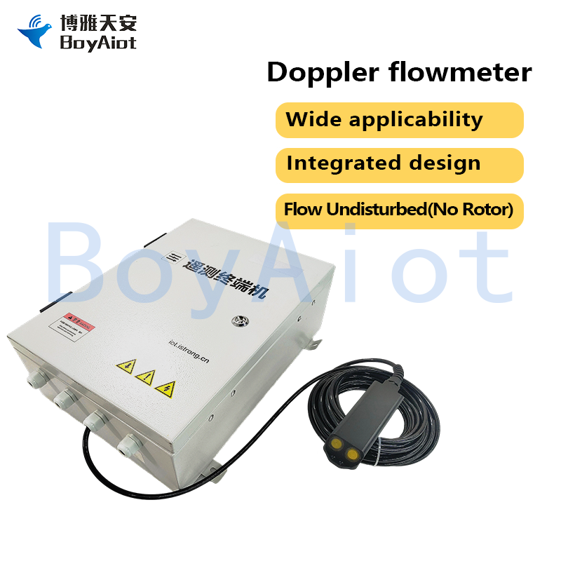 BOY-WF06-TR High Precision Submerged Doppler Ultrasonic Open Channel Flowmeter for River Lake Deep Well Flow Rate Measuring