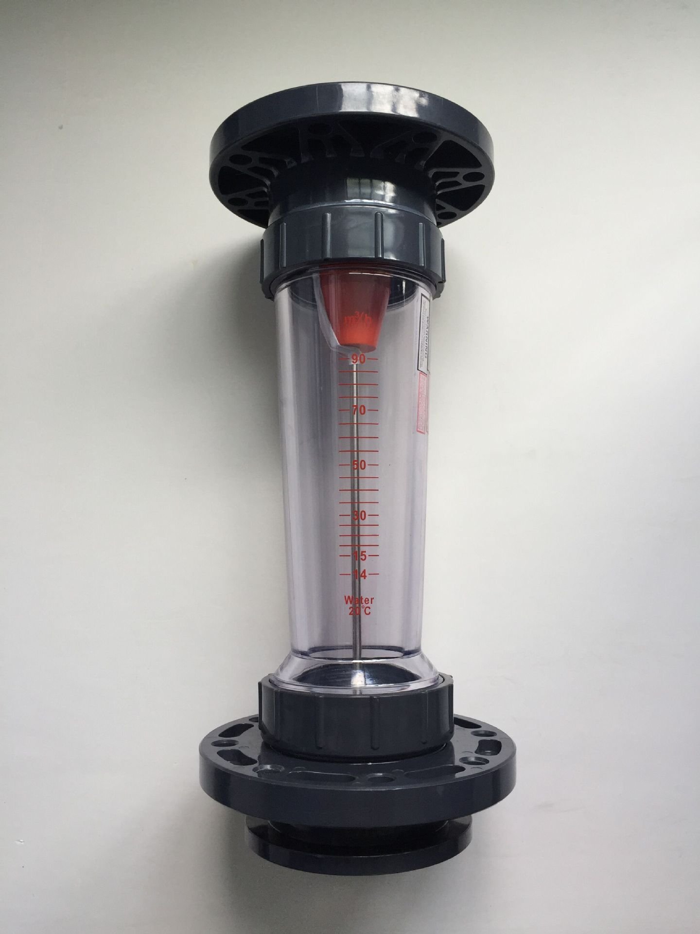 LZS Series DN50-DN100 Flange Connection Plastic Tube Water Rotameter Flow Meter for Reverse Osmosis System