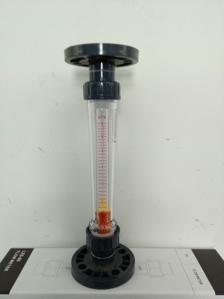 LZS Series DN50-DN100 Flange Connection Plastic Tube Water Rotameter Flow Meter for Reverse Osmosis System