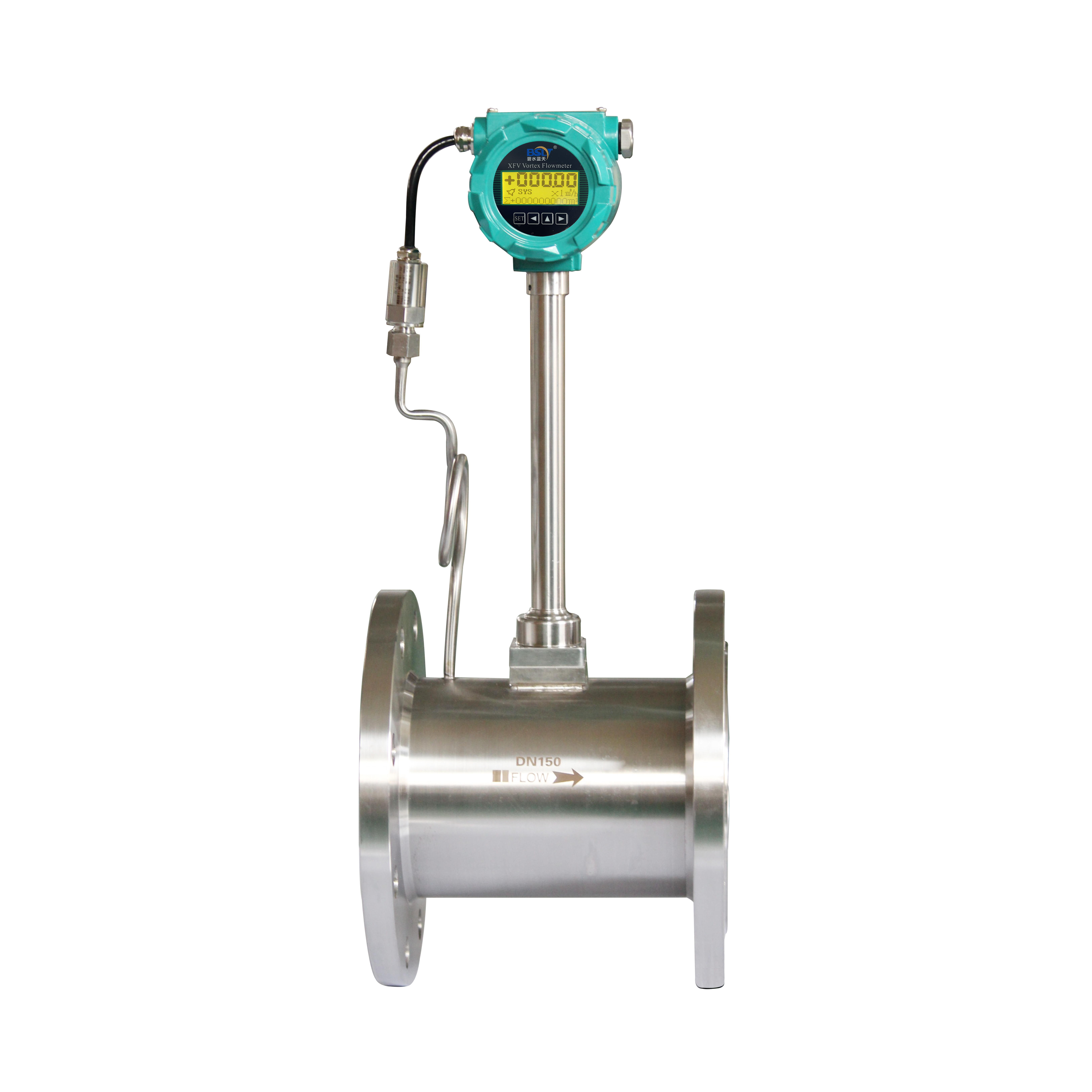 High-precision RS485 Modbus Air Gas Flow Meter Integrated Temperature and Pressure Compensated Vortex Flowmeter
