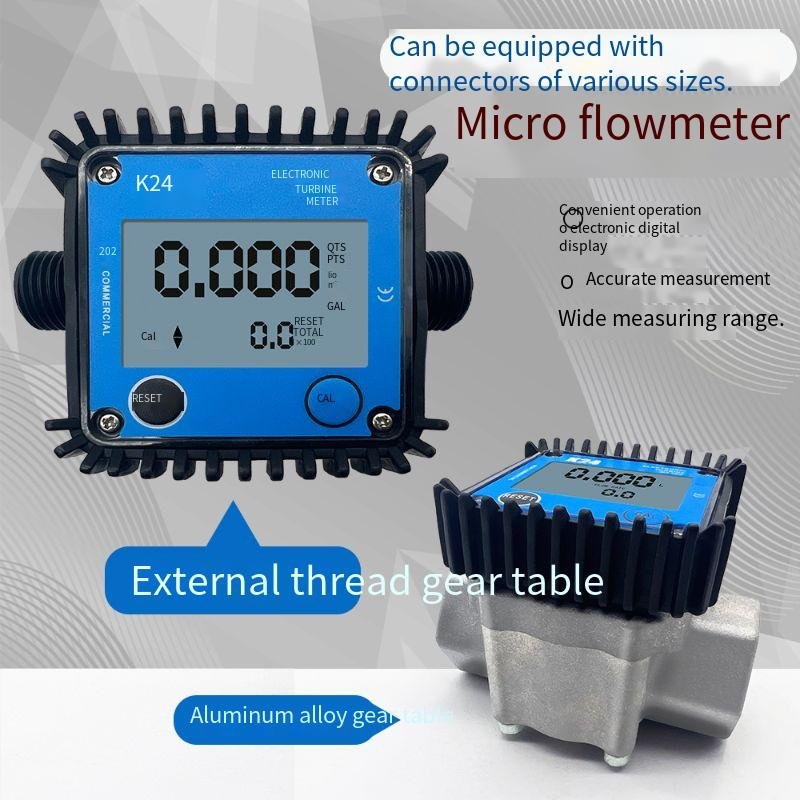 High Precision Fuel K24 Micro Flow Meter Gear Micro Flow Meter Class B Plastic Multiple Jet Type
