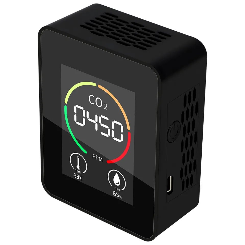 Portable Temperature and Humidity Detector Sensor Air Quality Monitor Analyzer CO2 Meter Multifunctional Digital Air Detector