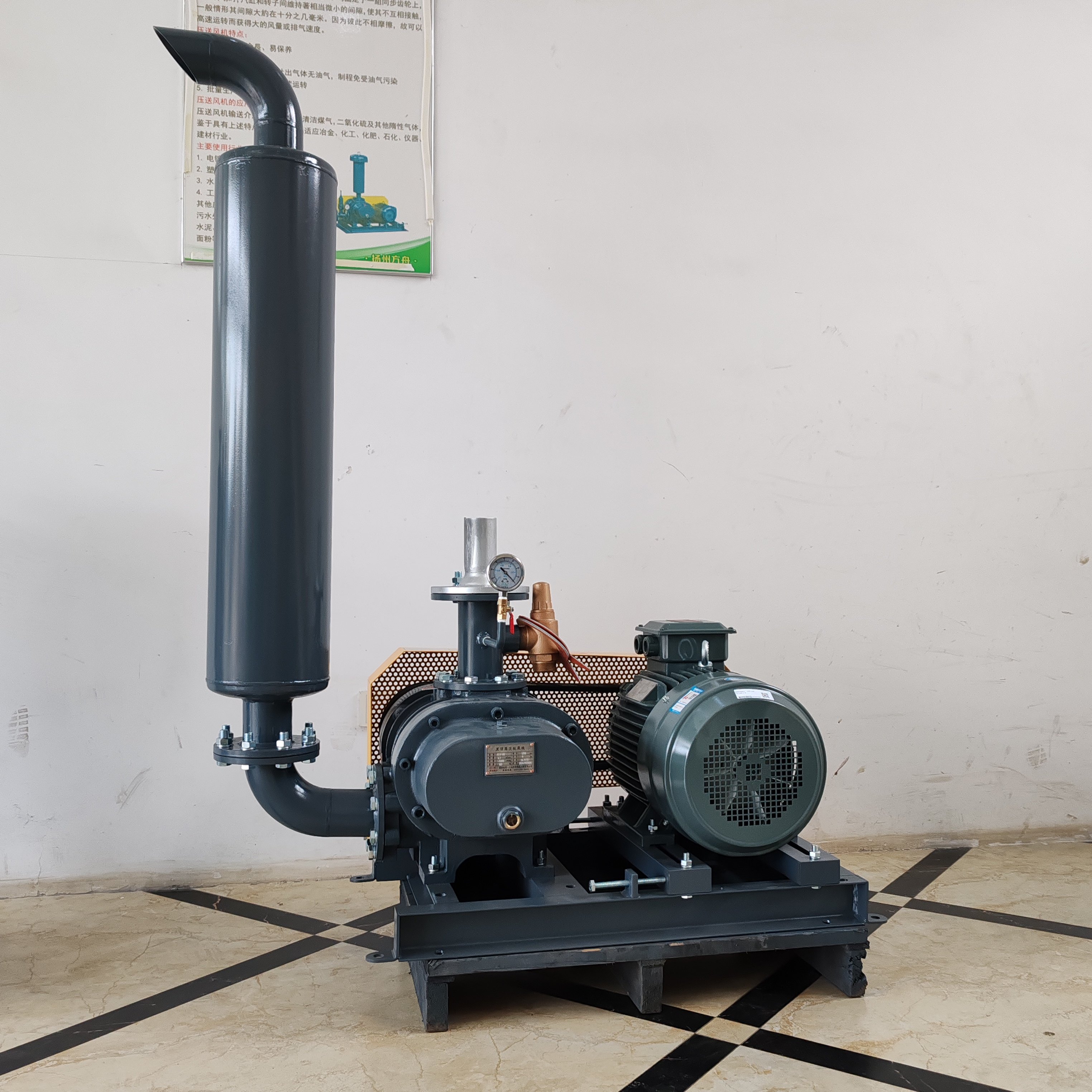 High Efficiency Three Lobe Roots Blower Big Air Flow Pneumatic Conveying in Taiwan Electric Blower OEM Customization Support