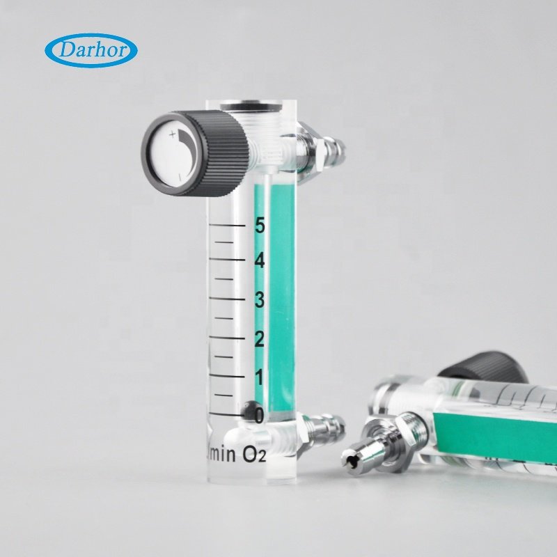 CE Oxygen Flow Meter Plastic POM Connector Low Cost 10LPM Flowmeter for Oxygen Generator