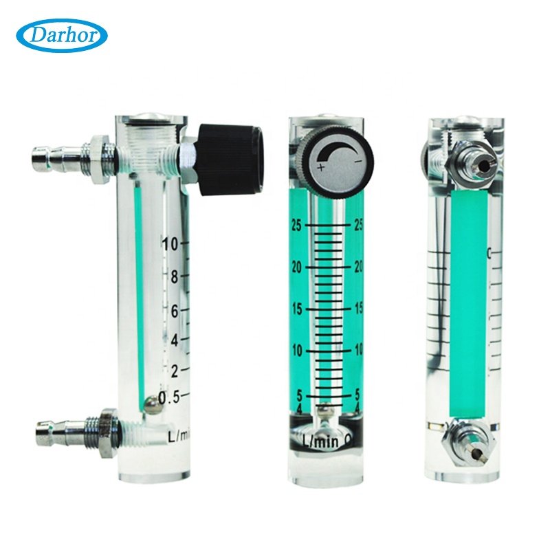 CE Oxygen Flow Meter Plastic POM Connector Low Cost 10LPM Flowmeter for Oxygen Generator
