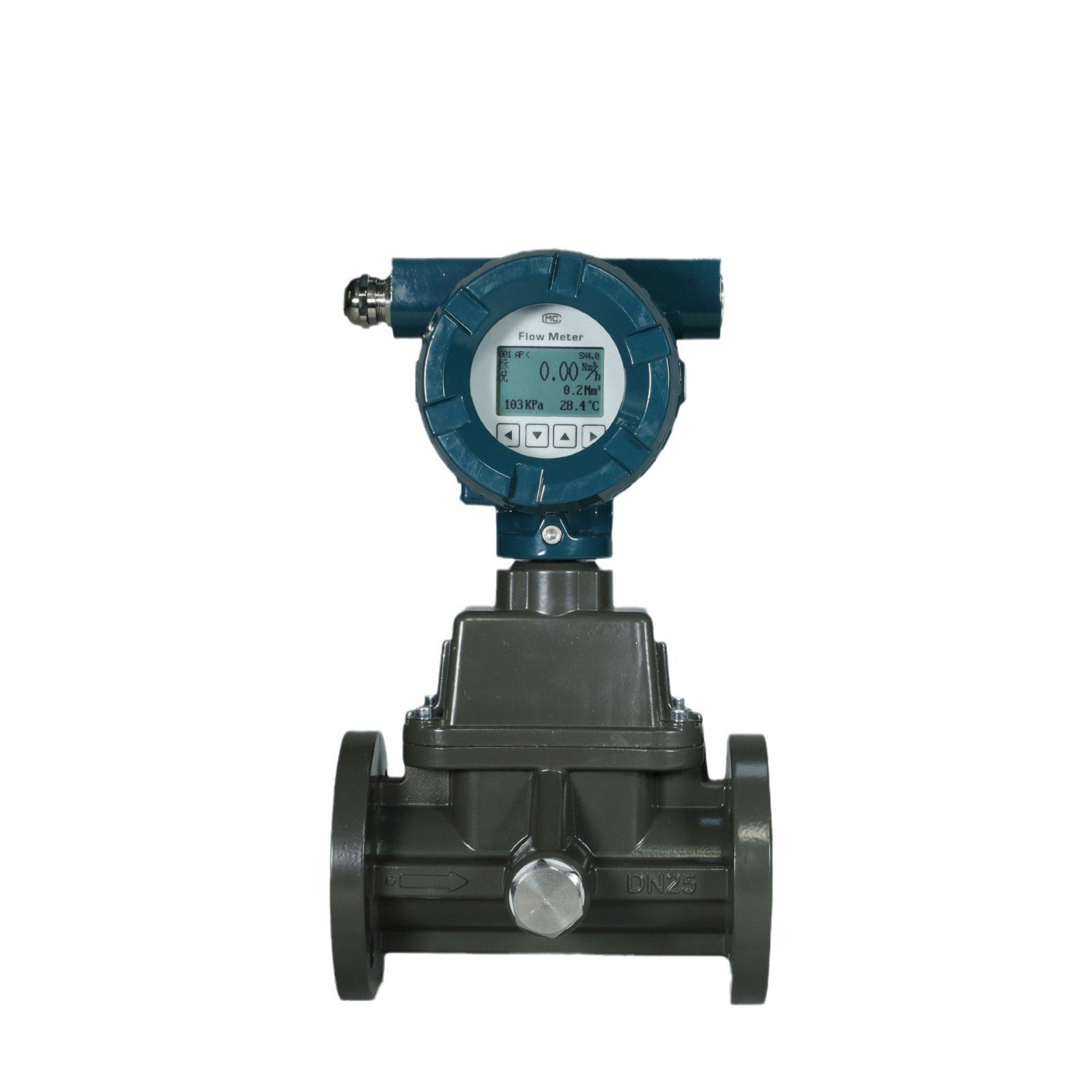 2'' Inch DN50 Gas Precession vortex Flow Meter with Power Supply 24VDC 4-20mA Pulse Output