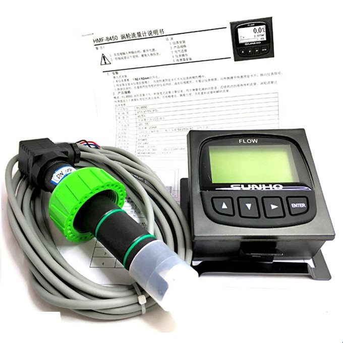 F11 Series PP Material Runner Flow Sensor 0.15-0.6m3/s Impeller Runner Flow Sensor For Liquid Flow Farm Green House