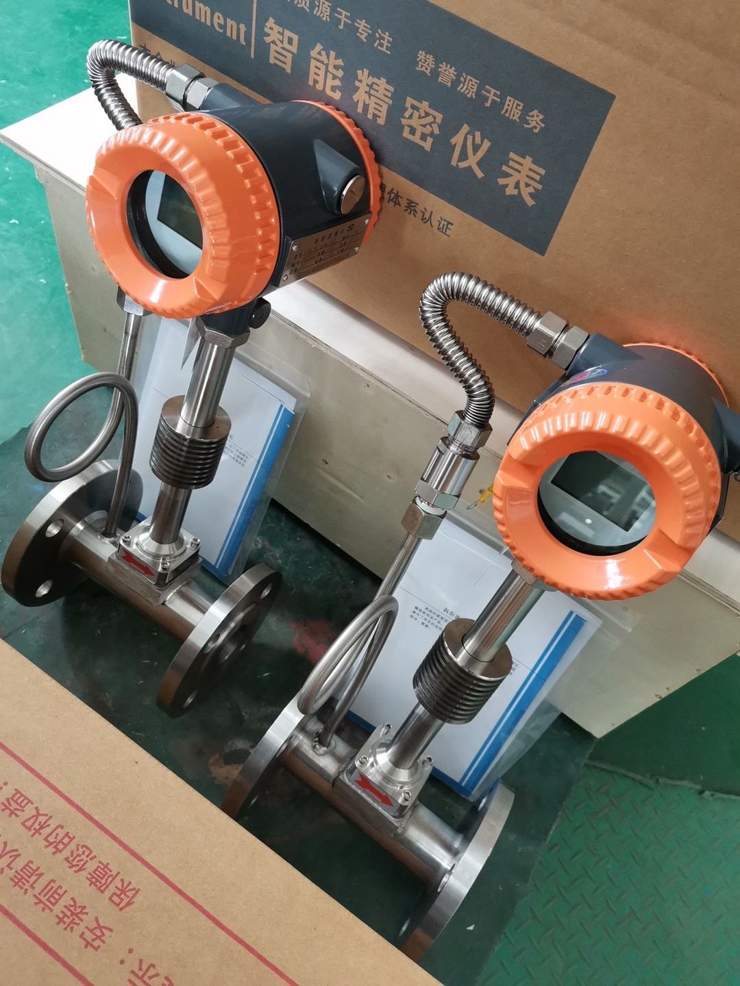 Stainless Steel Body 4-20ma Chlorine Nitrogen Steam Oxygen lpg Gas vortex Flow Meter for Gas