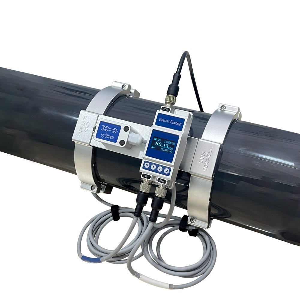 4 20ma Rs485 Open Channel Ultrasonic Flow Meter Flowmeter Transmitter Sensor for Sewage Water Wall Mount Split Type