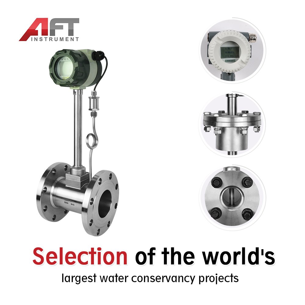 Vortex Flowmeter Without Compensation Compressed Air Liquid Measurement Commonly Used Industrial Gas Flowmeter