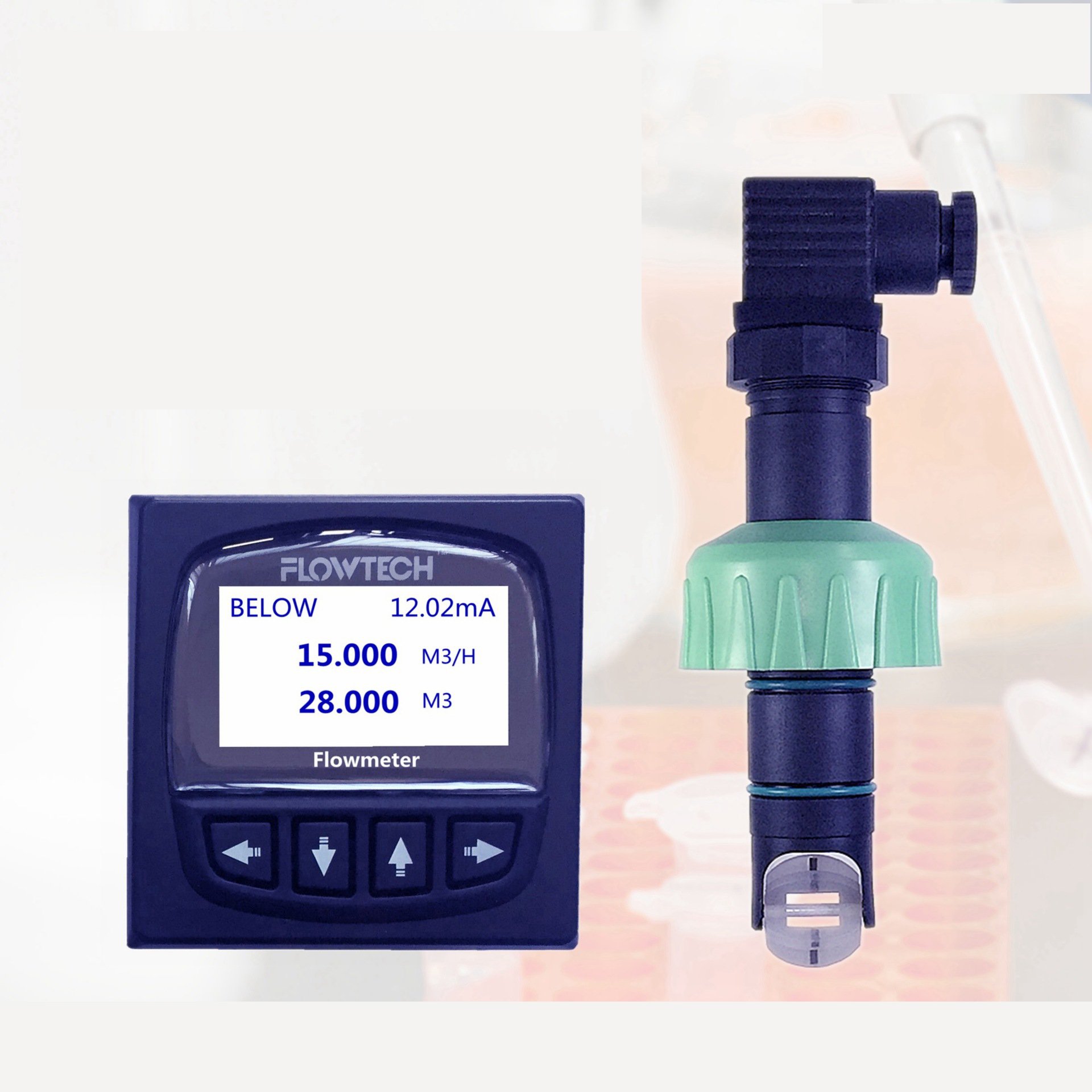 DN 25 Inline Insertion Type Paddle Wheel Flow Meter With Pulse Output for Water