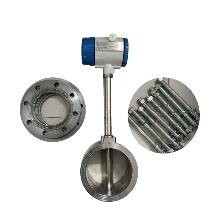 Ex Digital 316L Stainless Steel Liquid Air Meter Vortex Flow Meter for lpg Gas