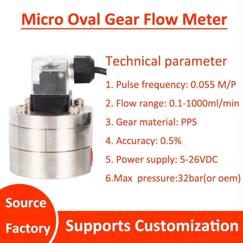 Shanghai Jishen Micro Oval Gear Flow Meter for Offset Printing Ink