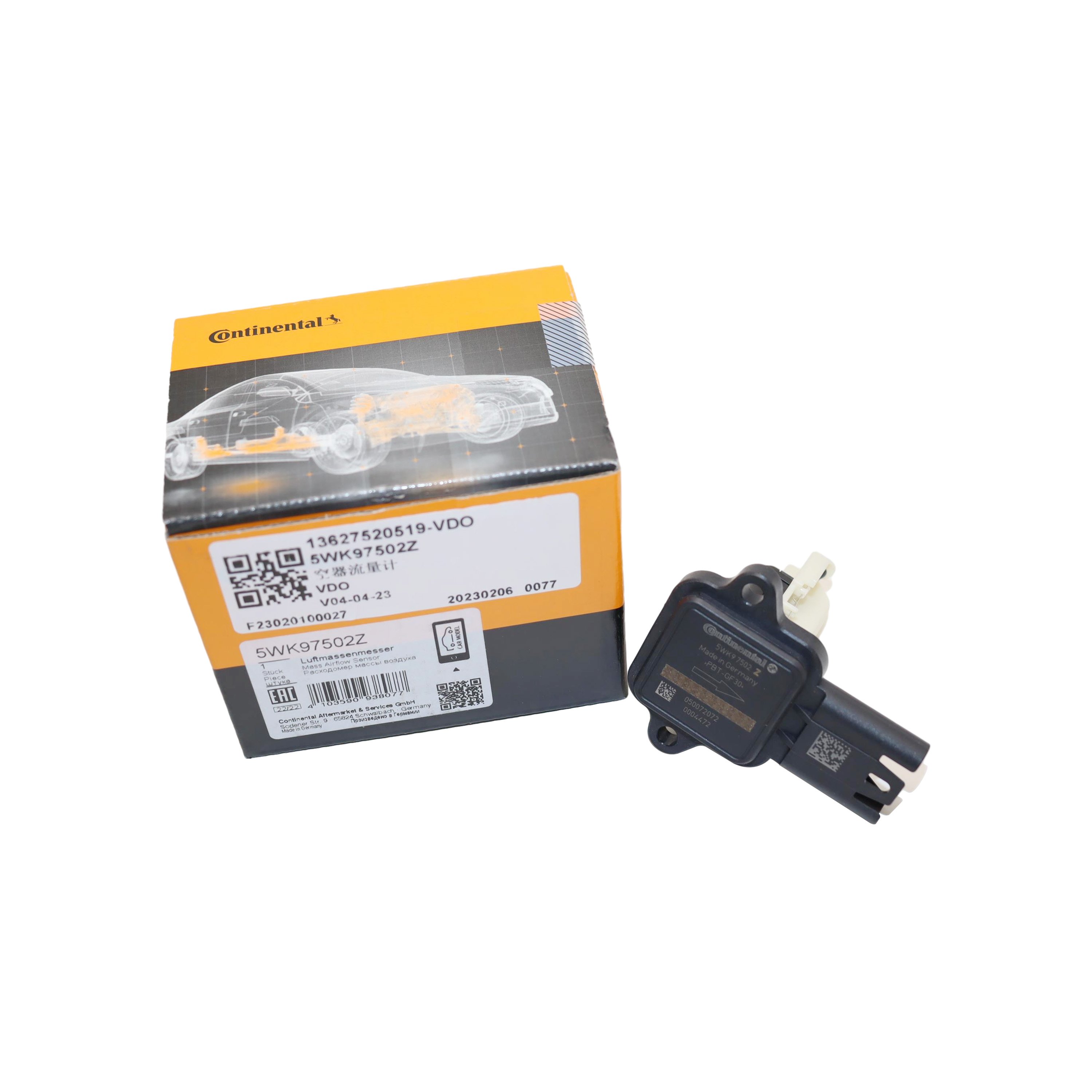 VDO Hot Selling Engine Air Sensor for BMW Air Flow Meter N52 N46 E90 E81 320I OE 13627520519 P/N 5WK97502Z