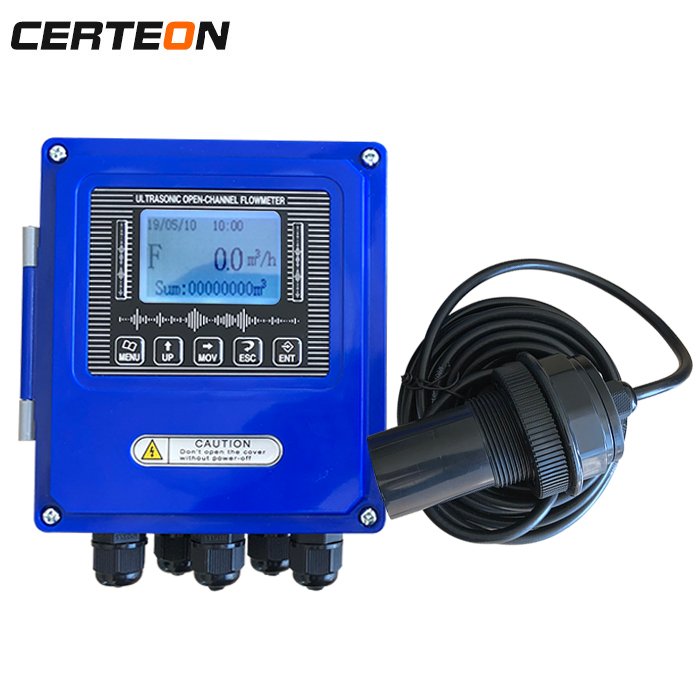 canal Irrigation Wall Mount Open Channel Ultrasonic Level Sensor Flow Meter Flowmeter Transmitter for Sewage Water